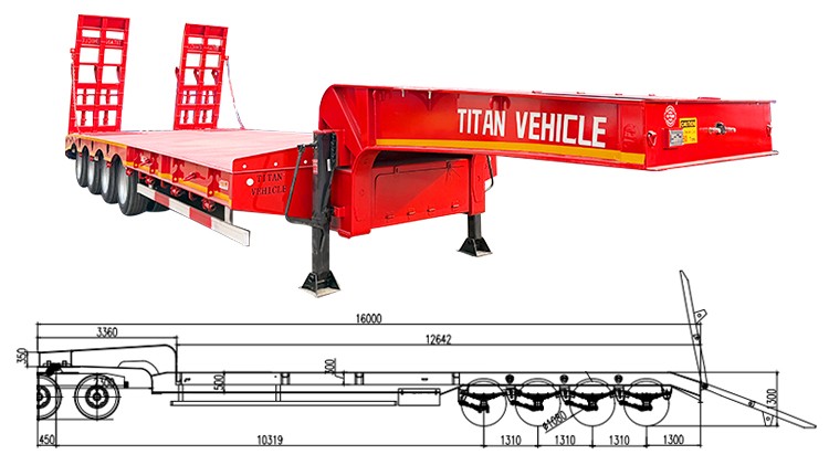 Semi Remolque de Cama Baja de 4 Ejes en Venta en Costa Rica