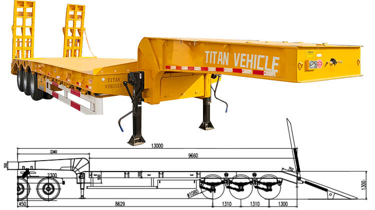 Semirremolque de Cama Baja de 3 Ejes y 60 Toneladas en Venta en Costa Rica