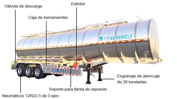 Tanque Cisterna de Acero Inoxidable para Combustible de 3 Ejes en Venta en Costa Rica