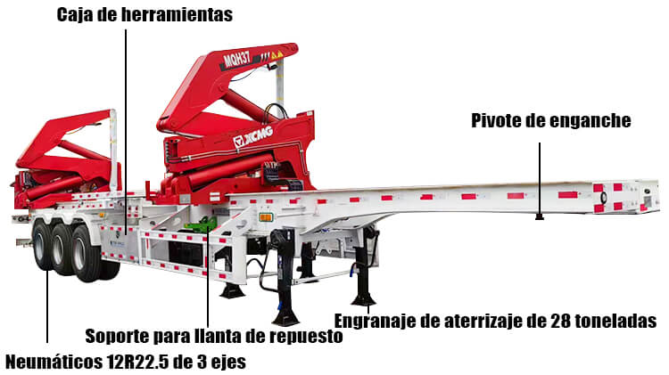 Tráiler Cargador Lateral de Contenedores 3 Ejes en Venta en Costa Rica
