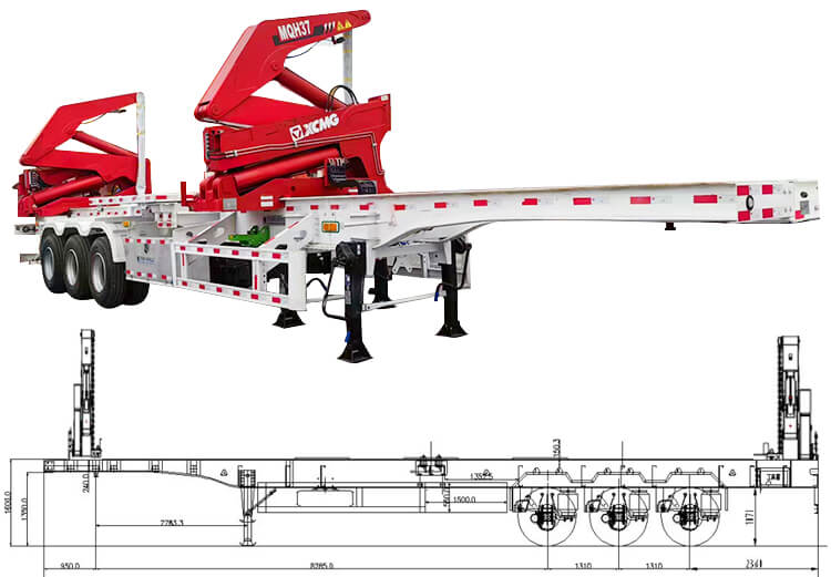 Tráiler Cargador Lateral de Contenedores 3 Ejes en Venta en Costa Rica