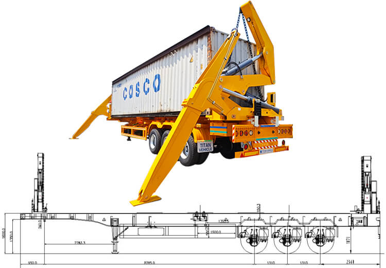 Equipo de Remolque de Carga Lateral para Contenedores de 3 Ejes en Venta en Costa Rica