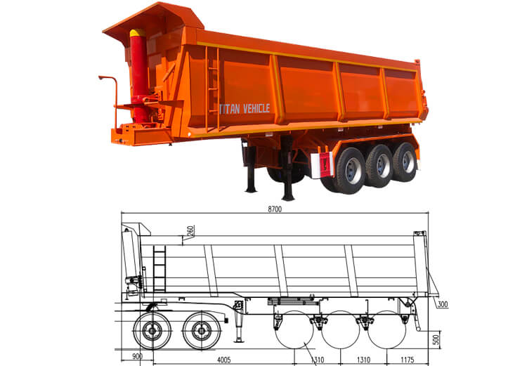 Semirremolque Basculante Bañera 3 Ejes en Venta en Costa Rica