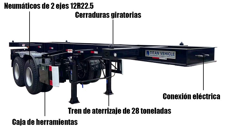 Remolque para Contenedor de 20 Pies en Venta en Costa Rica
