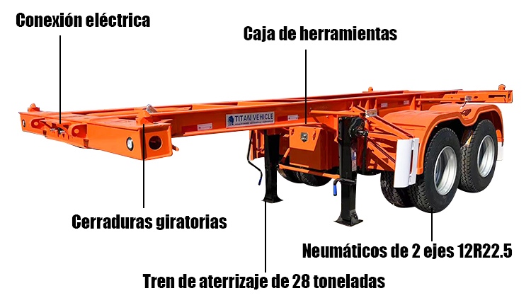 Chasis Portacontenedor de 20 Pies en Venta en Costa Rica