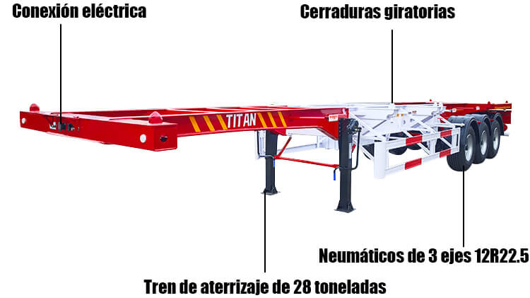 Remolques Portacontenedores y Semirremolque Portacontenedores Chasis de 40 Pies en Venta en Costa Rica