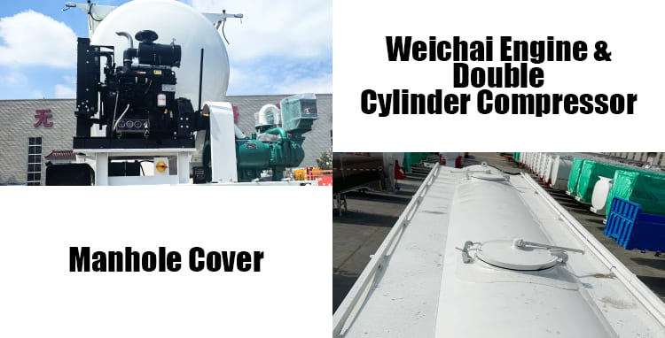 42CBM Bulk Cement Tanker Trailer for Sale