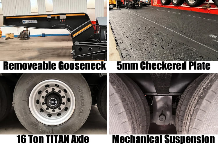 3 Axle 80 Ton Removable Gooseneck Trailer RGN for Sale