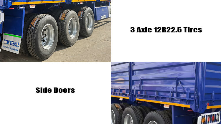 Tri Axle Dropside Trailer for Sale in Tanzania