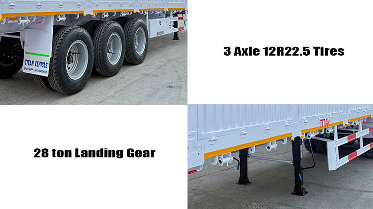 3 Axle 60 Ton Fence Semi Trailer for Sale in Tanzania