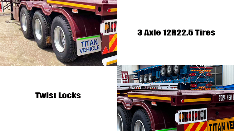 3 Axle 40 Ft Container Chassis Trailer for Sale in Jamaica