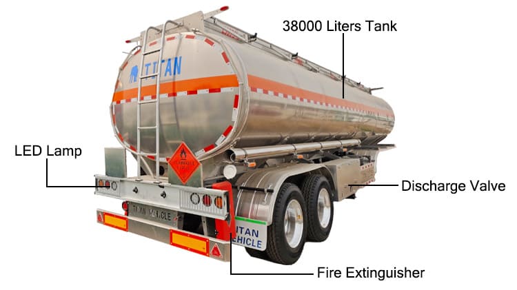 Aluminum Petrol Tanker Trailer for Sale