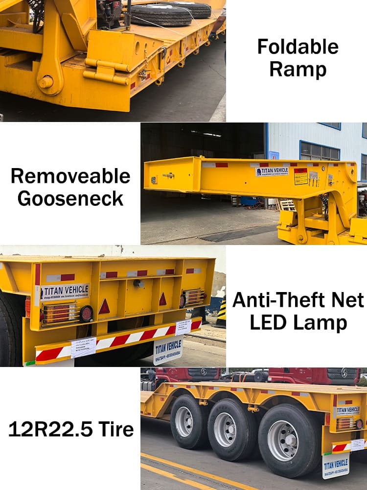 3 Axles Removable Gooseneck Trailer for Sale