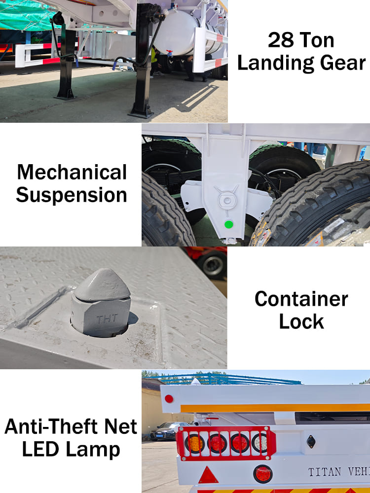 3 Axle 40 Ft Flatbed Trailer for Sale