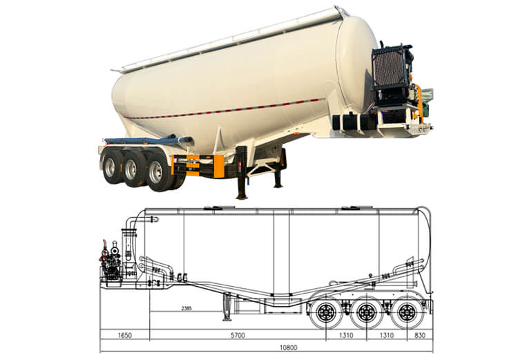 42 cbm Dry Bulk Cement Tanker for Sale in Nigeria