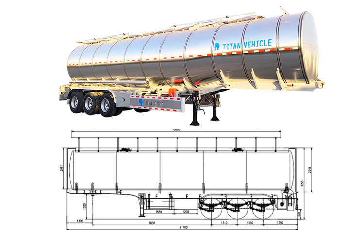 3 Axle Stainless Steel Tanker Trailer for Sale in Sierra Leone