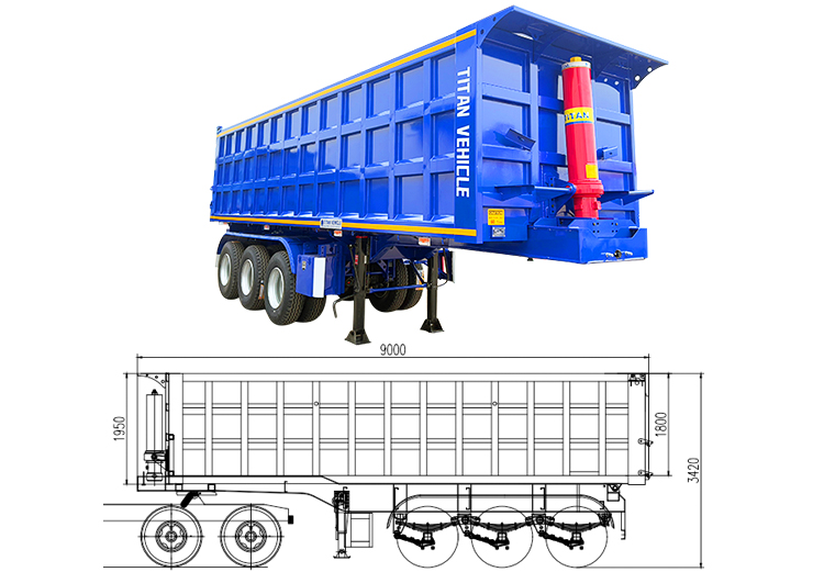 3 Axle Semi Truck Dump Trailer for Sale in Nigeria