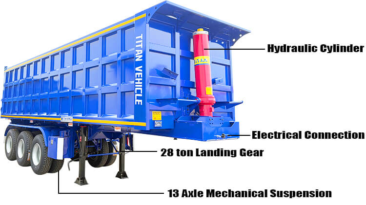 3 Axle Semi Truck Dump Trailer for Sale in Nigeria