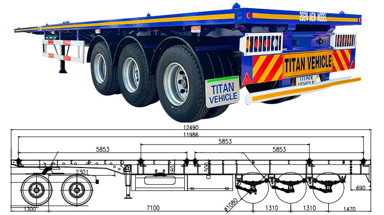 40 Foot Flatbed Trailer for Sale Near Me in Zambia