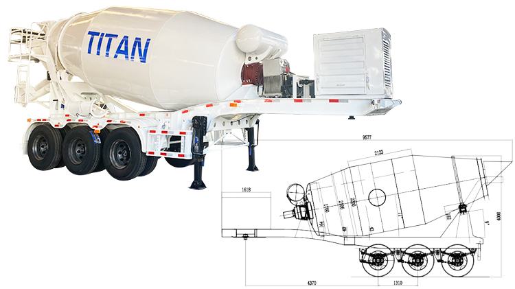 10 CBM Cement Mixer Trailer for Sale in Sierra Leone