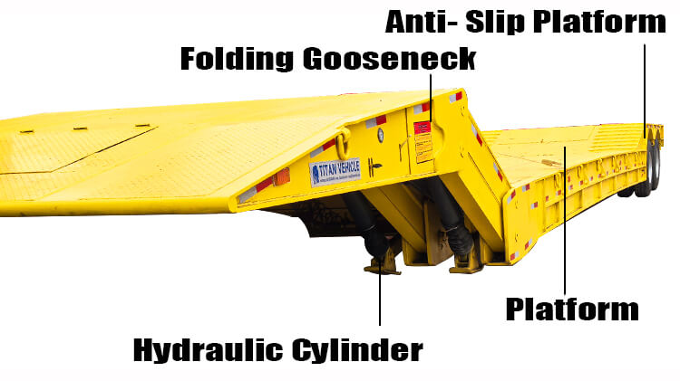 120 ton Folding Gooseneck Trailer for Sale in Nigeria