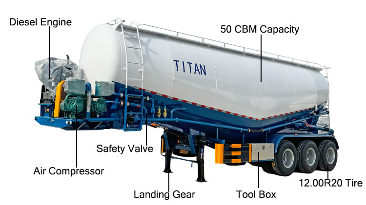 Cement Bulker Trailer Truck Transporters Price for Sale