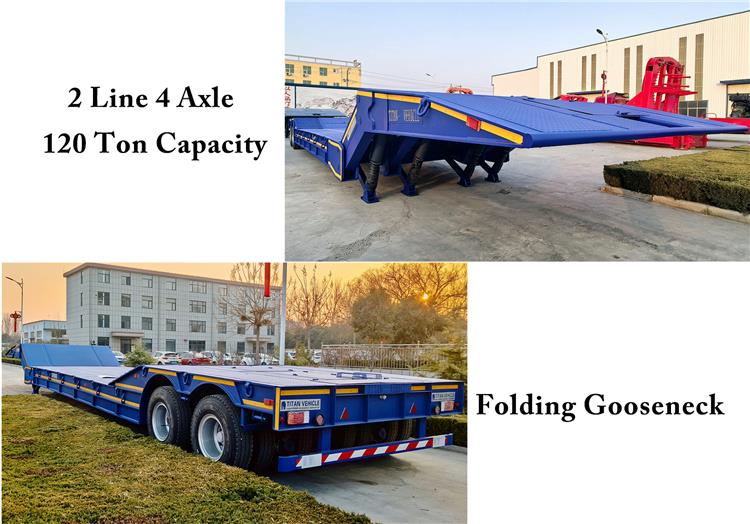Folding Neck Gooseneck Lowboy Trailer for Sale In Nigeria