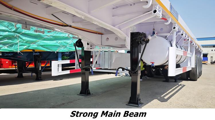 New Tractor 3 Axle 40 Ft Flatbed Trailer for Sale Cost