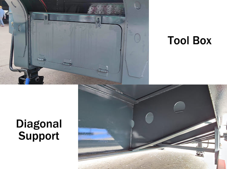 Hydraulic 4 Axle 100 Ton Low Bed Trailer Truck Price for Sale