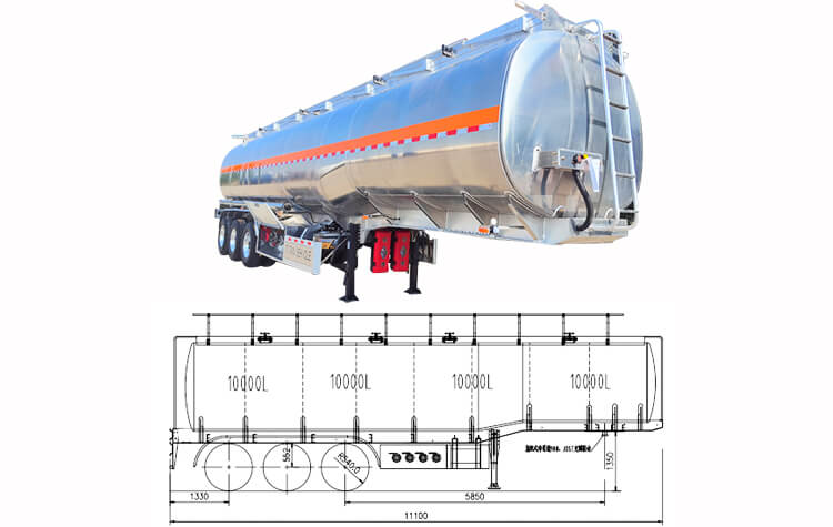 3 Axle Aluminum Tanker Trailer for Sale in Jamaica