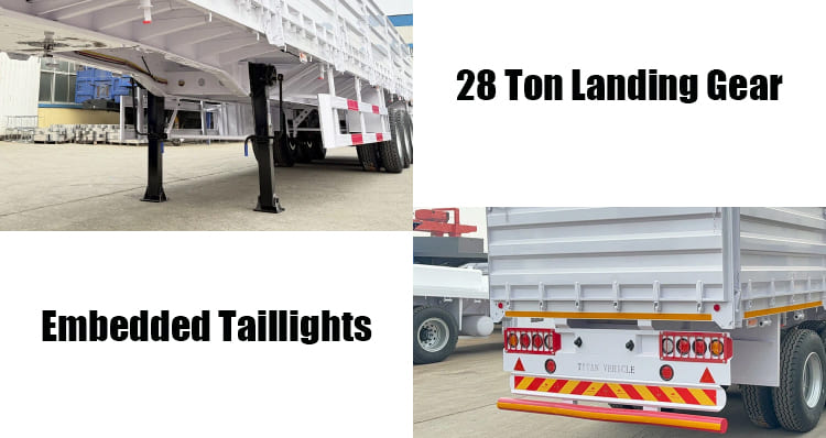 Tri Axle Side Wall Semi Trailer Price for Sale in Zimbabwe