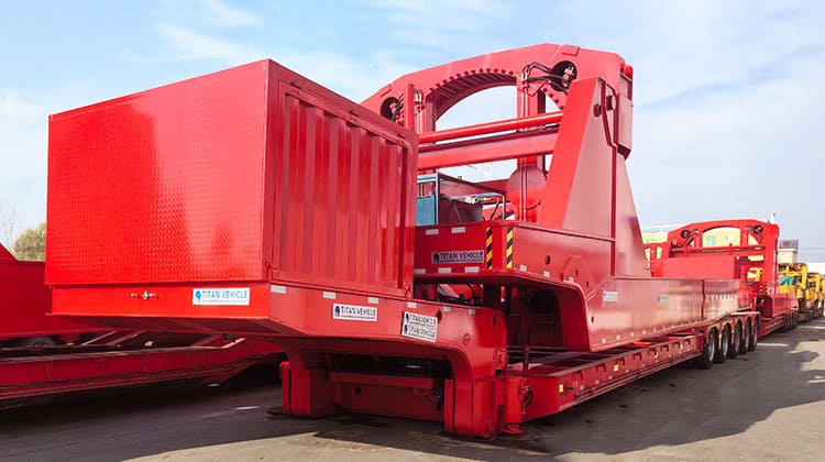 Various Types of Wind Blade Adapters Trailer