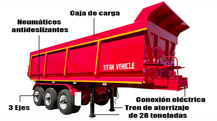 Semirremolque Basculante 3 Ejes Nuevos en Venta en Guatemala