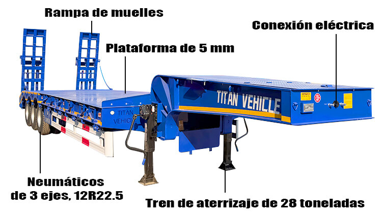 Remolque de Plataforma Baja 80 Toneladas en Venta en Nicaragua