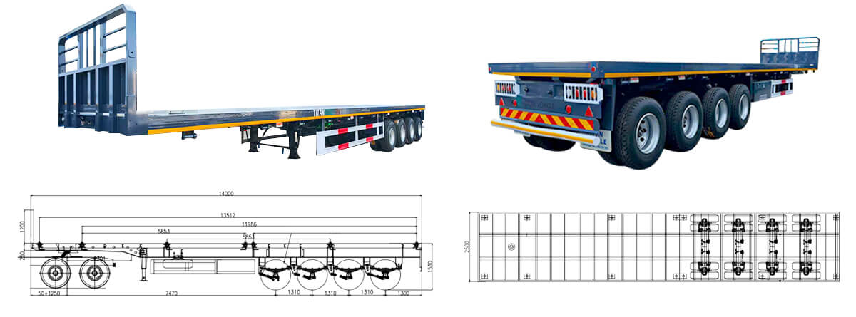 Remolque de plataforma | Semirremolque de plataforma en venta en Costa Rica