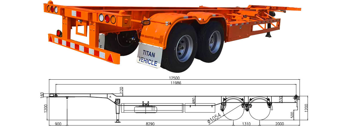 Semirremolque Chasis Portacontenedores 40 20 en Venta en Costa Rica