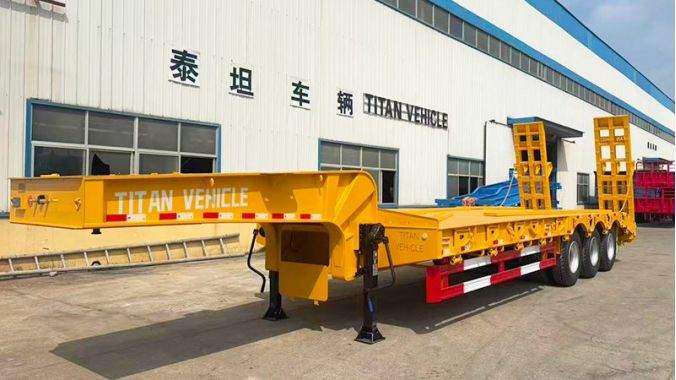 3 Axle 60 Ton Semi Lowbed Trailer