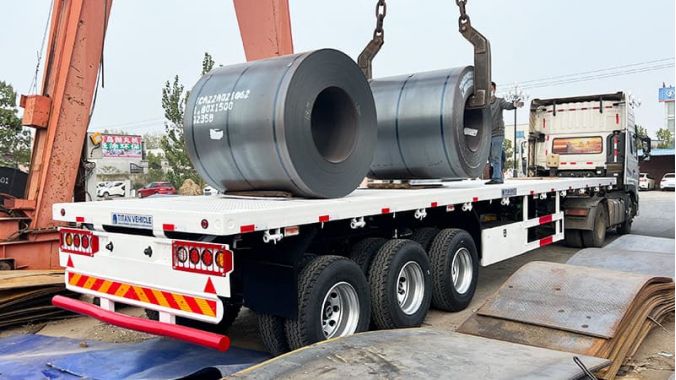 60 Ton Flatbed Semi Trailer