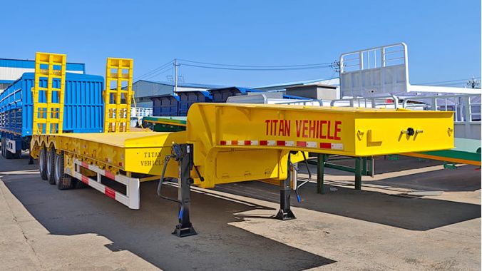 3 Axle 60 Ton Lowbed Semi Trailer